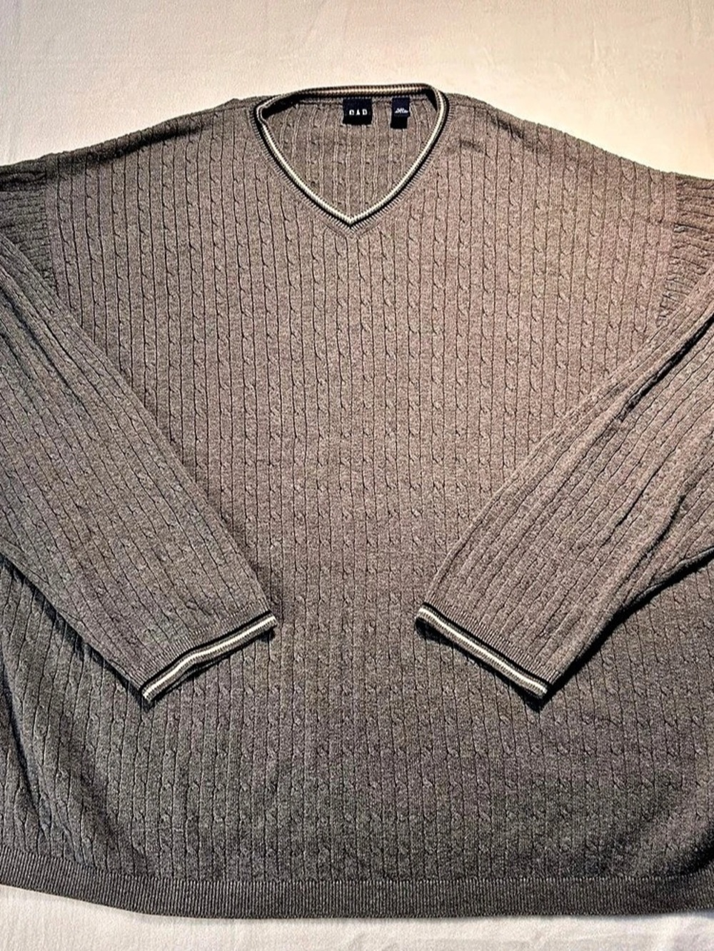 Vintage 2001 Old GAP Cable Knit Sweater Mens XXL Y2K Preppy Skater